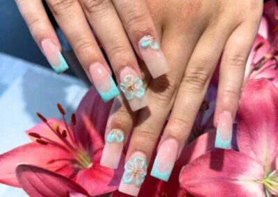 flower acrylic nails
