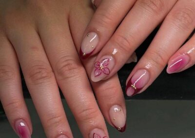 pink gel nail designs
