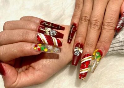red christmas nail designs