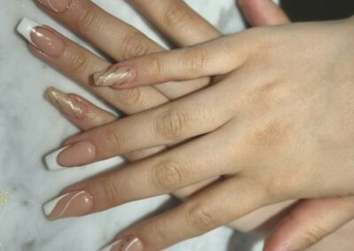 wedding nails french tip