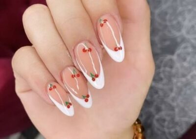 white french tip nails