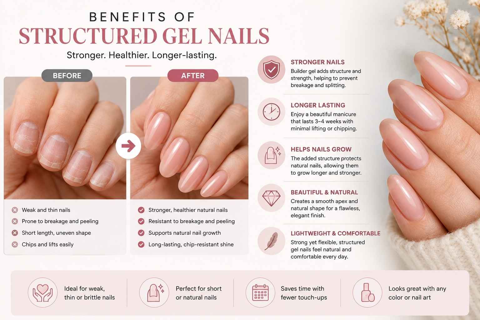 structured gel nails