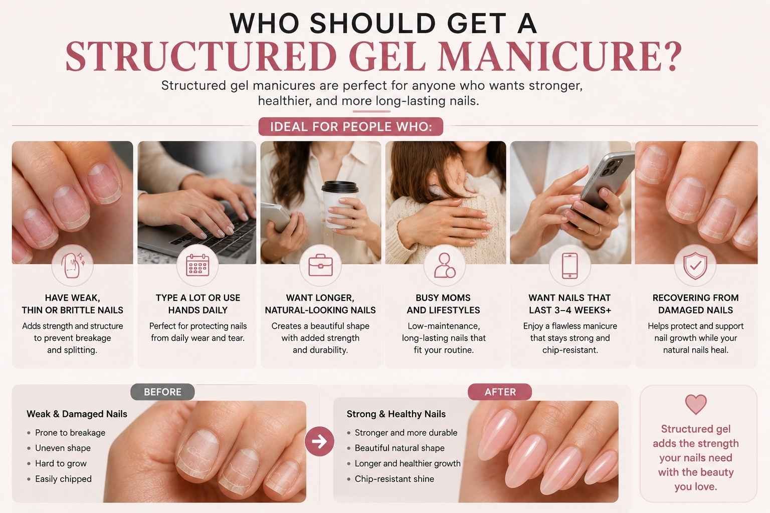 structured nail manicure